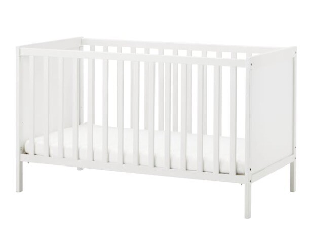 ikea white cot bed